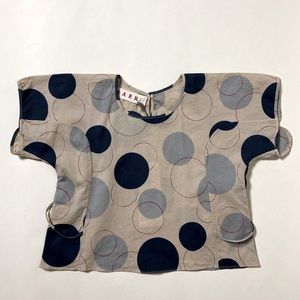 Marni NWT Kids Indigo Cotton Printed Top Size 6